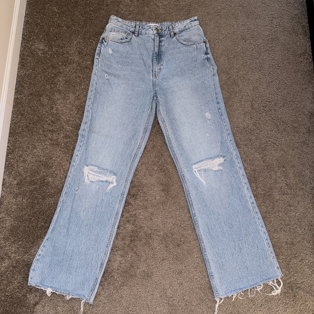 Zara white leg jeans